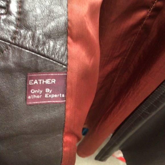 LUBA Fantastic Retro leather!! Vintage full length soft coat dark brown. Small - Picture 7 of 7
